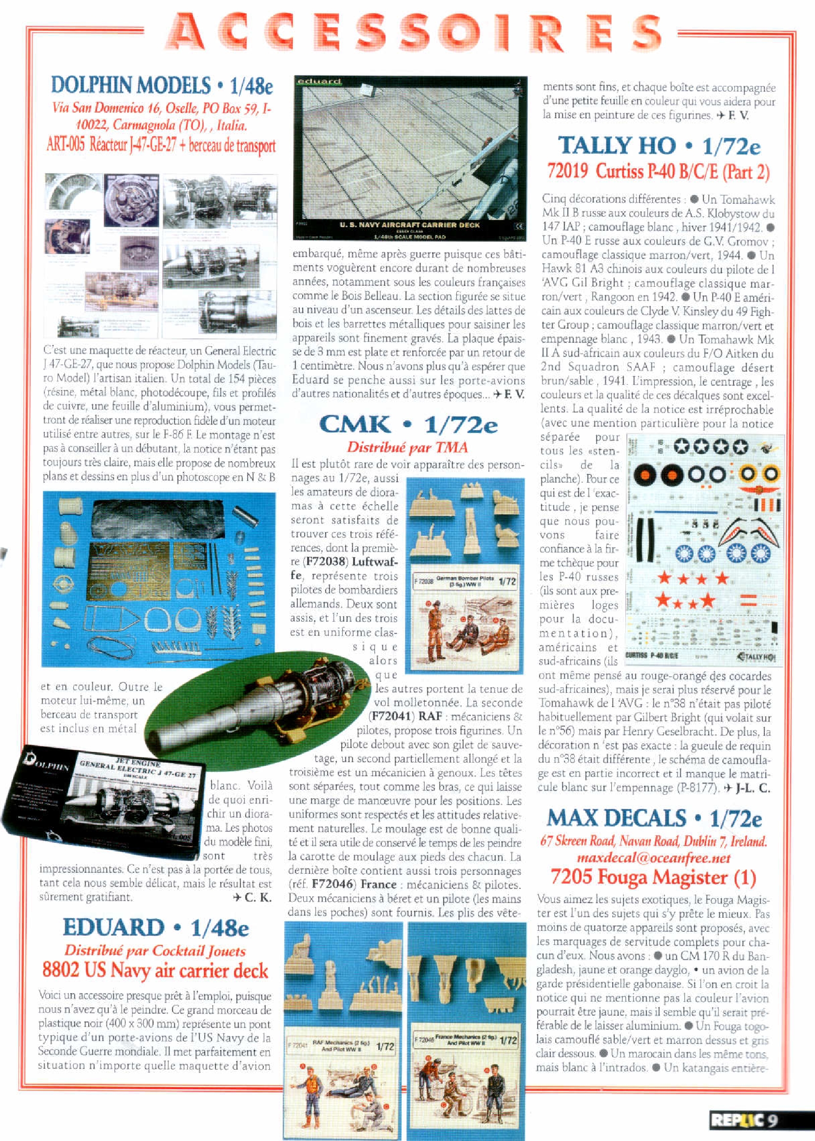 Replic 121 - Lancaster Dambuster, DC-3, Grumman Duck, A6M5 Zero